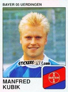 Cromo Manfred Kubik - German Football Bundesliga 1989-1990 - Panini