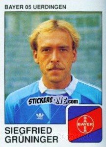 Cromo Siegfried Gruninger - German Football Bundesliga 1989-1990 - Panini