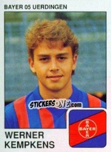 Cromo Werner Kempkens - German Football Bundesliga 1989-1990 - Panini