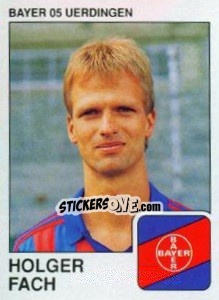 Figurina Holger Fach - German Football Bundesliga 1989-1990 - Panini
