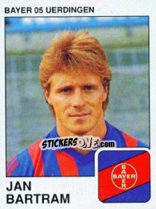 Cromo Jan Bartram - German Football Bundesliga 1989-1990 - Panini