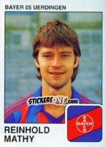 Cromo Reinhold Mathy - German Football Bundesliga 1989-1990 - Panini