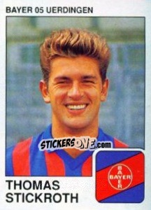 Cromo Thomas Stickroth - German Football Bundesliga 1989-1990 - Panini