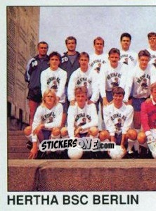 Figurina Team (Hertha BSC Berlin) - German Football Bundesliga 1989-1990 - Panini