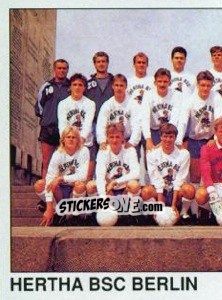 Sticker Team (Hertha BSC Berlin) - German Football Bundesliga 1989-1990 n. 389 - Panini