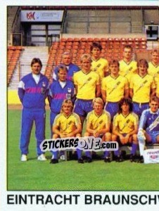 Cromo Team (Eintracht Braunschweig) - German Football Bundesliga 1989-1990 - Panini