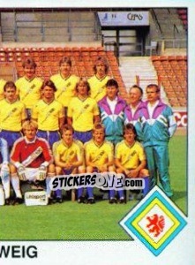 Sticker Team (Eintracht Braunschweig) - German Football Bundesliga 1989-1990 - Panini