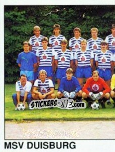 Sticker Team (MSV Duisburg) - German Football Bundesliga 1989-1990 - Panini