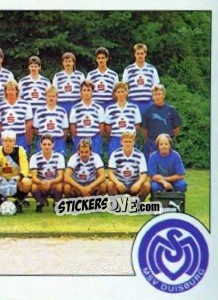 Figurina Team (MSV Duisburg) - German Football Bundesliga 1989-1990 - Panini