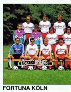 Cromo Team (Fortuna Koln) - German Football Bundesliga 1989-1990 - Panini