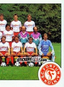 Cromo Team (Fortuna Koln) - German Football Bundesliga 1989-1990 - Panini