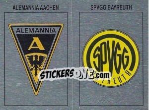Sticker Wappen (Alemania Aachen/SpVgg Bayreuth) - German Football Bundesliga 1989-1990 - Panini