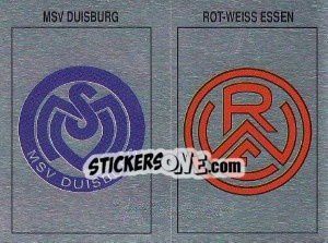 Cromo Wappen (MSV Duisburg/Rot-Weiss Essen) - German Football Bundesliga 1989-1990 - Panini