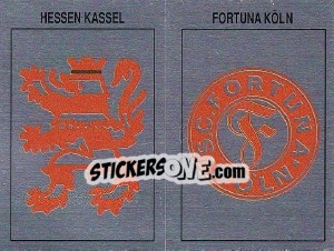 Cromo Wappen (Hessen Kassel/Fortuna Koln) - German Football Bundesliga 1989-1990 - Panini