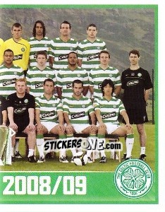 Cromo Celtic Squad - Part 2 - Scottish Premier League 2008-2009 - Panini