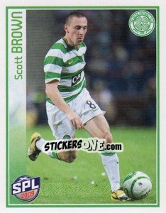 Sticker Scott Brown - Scottish Premier League 2008-2009 n. 62 - Panini