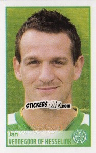 Sticker Jan Vennegoor of Hesselink - Scottish Premier League 2008-2009 - Panini