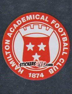 Sticker Hamilton Academical Club Badge - Scottish Premier League 2008-2009 - Panini