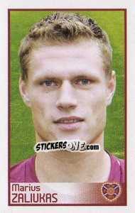 Cromo Marius Zaliukas - Scottish Premier League 2008-2009 - Panini