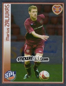 Cromo Marius Zaliukas - Scottish Premier League 2008-2009 - Panini
