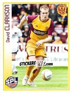 Sticker David Clarkson - Scottish Premier League 2008-2009 - Panini
