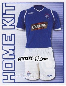 Cromo Rangers Home Kit - Scottish Premier League 2008-2009 - Panini