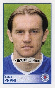 Cromo Sasa Papac - Scottish Premier League 2008-2009 - Panini