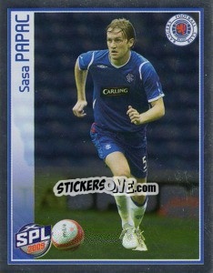 Figurina Sasa Papac - Scottish Premier League 2008-2009 - Panini