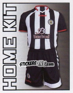 Sticker ST Mirren Home Kit - Scottish Premier League 2008-2009 - Panini