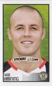 Cromo Will Haining - Scottish Premier League 2008-2009 - Panini