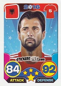 Sticker Lorik Cana - Top Stars - France 2016 n. 4 - Tekma