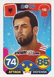 Sticker Mergim Mavraj - Top Stars - France 2016 n. 6 - Tekma