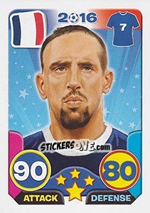 Sticker Franck Ribery - Top Stars - France 2016 n. 24 - Tekma