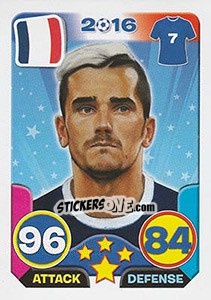Sticker Antoine Griezmann - Top Stars - France 2016 n. 25 - Tekma
