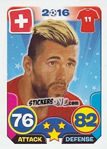 Sticker Valon Behrami - Top Stars - France 2016 n. 40 - Tekma