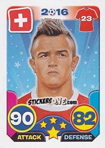 Sticker Xherdan Shaqiri - Top Stars - France 2016 n. 45 - Tekma