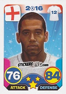 Sticker Chris Smalling - Top Stars - France 2016 n. 47 - Tekma