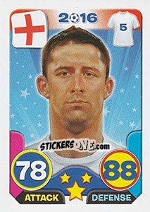 Sticker Gary Cahill - Top Stars - France 2016 - Tekma