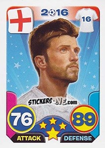 Sticker Michael Carrick - Top Stars - France 2016 n. 49 - Tekma