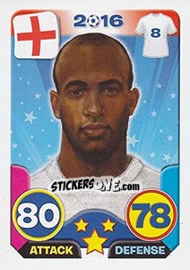 Sticker Fabian Delph - Top Stars - France 2016 - Tekma