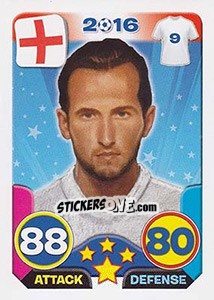 Sticker Harry Kane - Top Stars - France 2016 n. 54 - Tekma