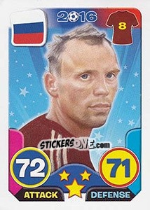 Sticker Denis Glushakov - Top Stars - France 2016 n. 64 - Tekma