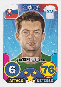 Sticker Matús Kozácik - Top Stars - France 2016 n. 69 - Tekma