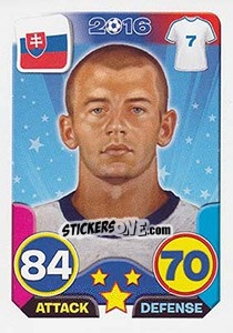 Sticker Vladimír Weiss - Top Stars - France 2016 n. 76 - Tekma