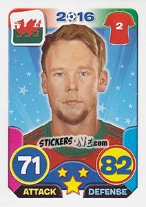 Sticker Chris Gunter - Top Stars - France 2016 n. 81 - Tekma