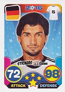 Sticker Mats Hummels - Top Stars - France 2016 n. 88 - Tekma