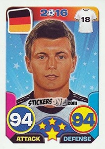Sticker Toni Kroos - Top Stars - France 2016 n. 90 - Tekma