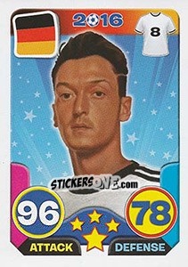 Sticker Mesut Özil - Top Stars - France 2016 - Tekma