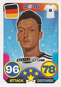 Sticker Mesut Özil - Top Stars - France 2016 n. 93 - Tekma