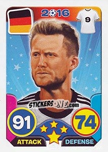 Sticker André Schürrle - Top Stars - France 2016 n. 95 - Tekma